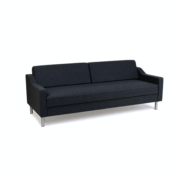 Trekanten Hestbæk Sovesofa Model 413-  Kira 23 Sort Grå Uldstof