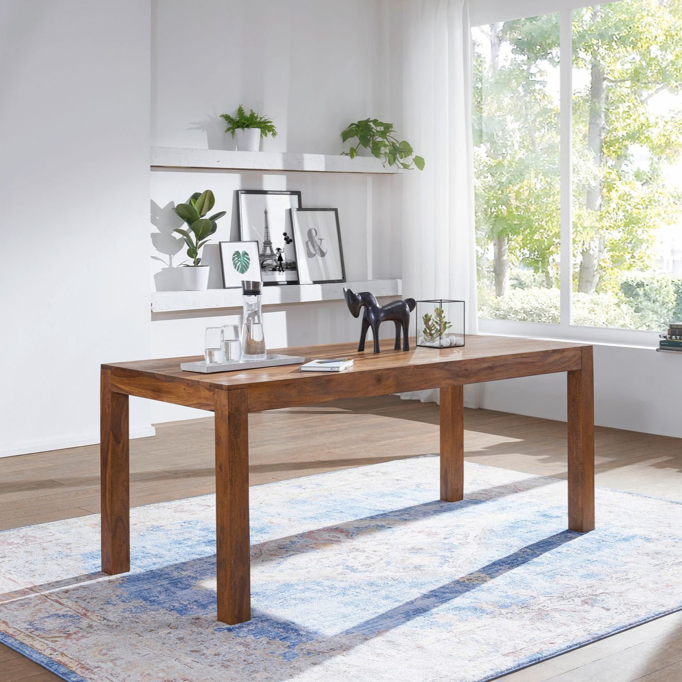 Fscâ -certificeret Spisebord   Massivt Træ  120x60x76 Cm  Brun