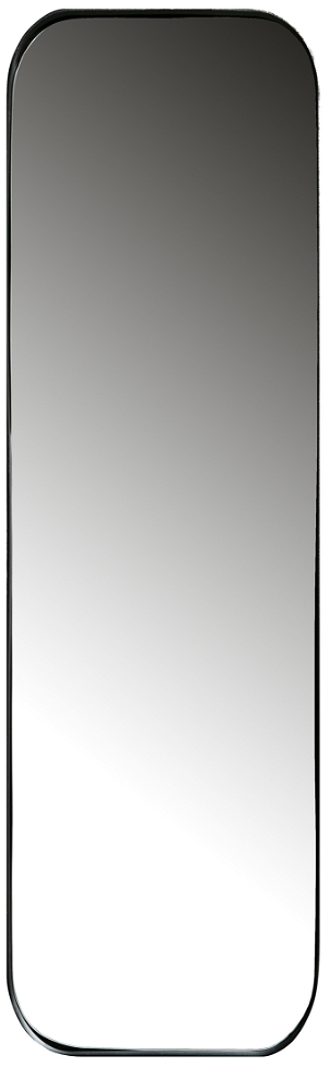 Spejl Woood Doutzen Rektangulært Vægspejl H170xb40 Cm  Sort Vandtæt Pulverlakeret Metalramme