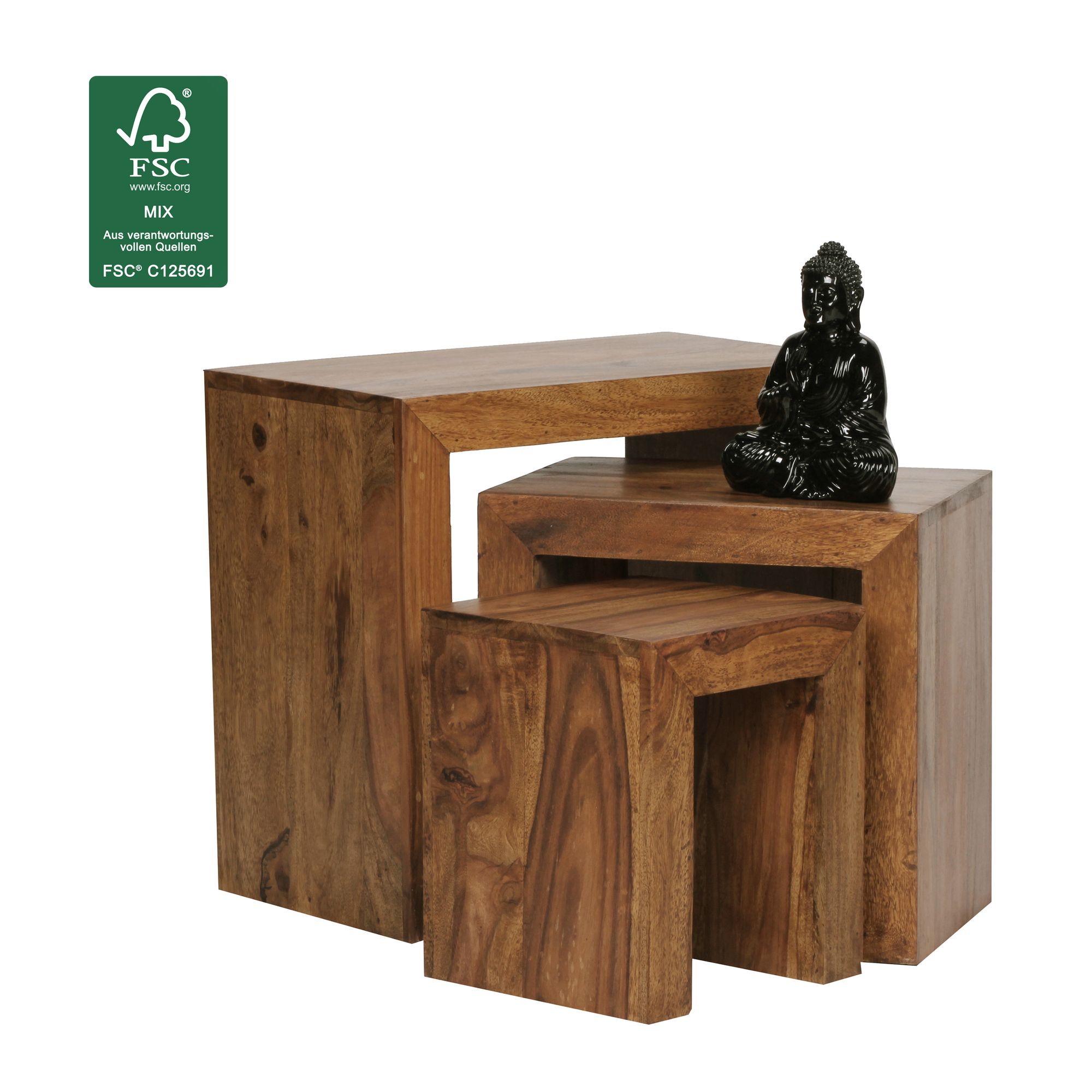 Udtræksborde   Massivt Træ  Sæt Med