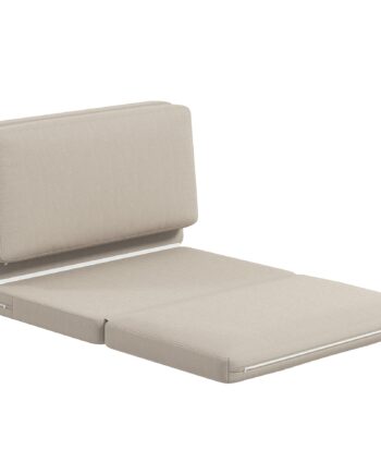- -  Foldbar Lænestol Med Gæstemadras  Delbar  120 Cm Bred  Beige