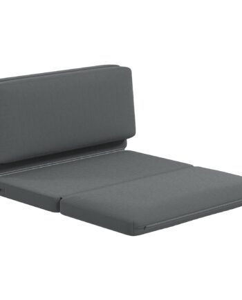 - -  Foldbar Lænestol Med Gæstemadras  Delbar  138 Cm Bred  Mørkegrå