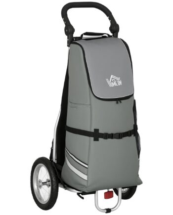 - -  Indkøbsvogn Cykeltrailer Sækkevogn  53   43   110 Cm  Grå   Sølv