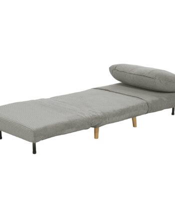- -  Sovesofa Gæsteseng  Justerbar Nakkestøtte Fløjlslook 82 Cm     Cm   83 Cm Grå