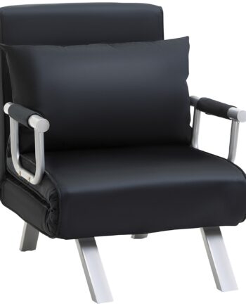 - -  Sovesofa  Gæsteseng  Lænestol Inklusive Hynder  Sort