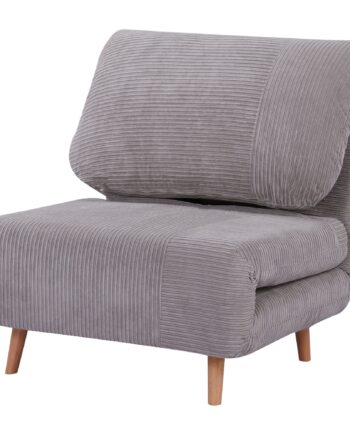 - -  Sovesofa Gæsteseng  Op Til 200 Kg  Justerbar Nakkestøtte  Fløjlslook  82 Cm     Cm   83 Cm  Grå